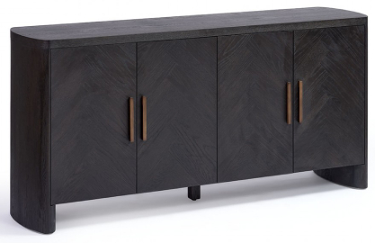 Aparador de madera de roble cuatro puertas con espiga 