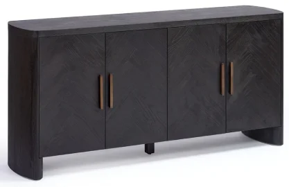 Aparador de madera de roble cuatro puertas con espiga Aparador de madera de roble cuatro puertas con espiga