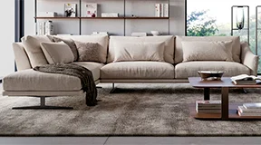 Sofá con chaise longue tapizado Roll Sofá con chaise longue tapizado Roll