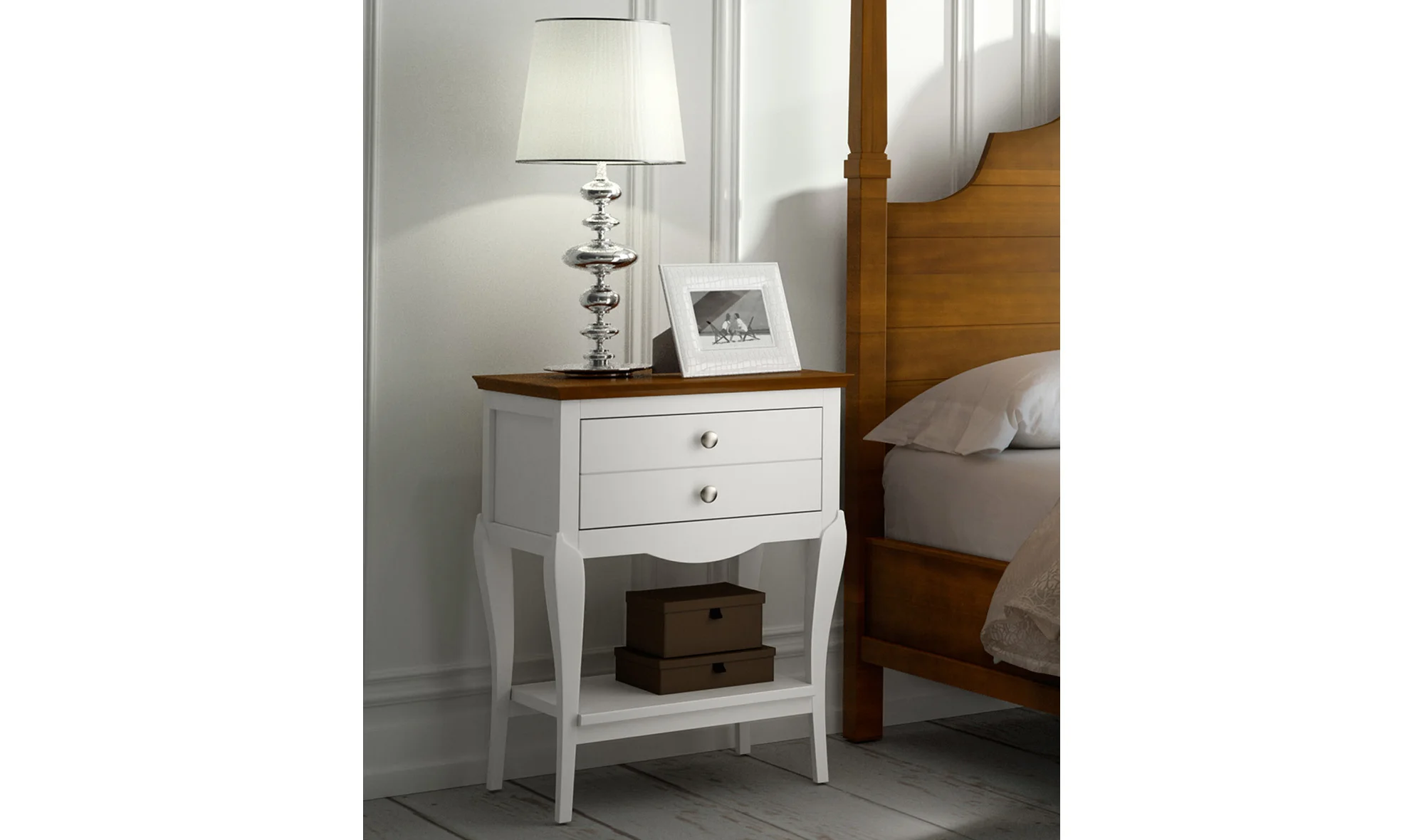 Dormitorio colonial blanco Basilea