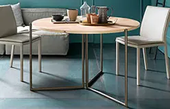 Mesa de comedor redonda plegable Icaro by Altacom
