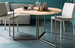 Mesa de comedor redonda plegable Icaro by Altacom Mesa de comedor redonda plegable Icaro by Altacom