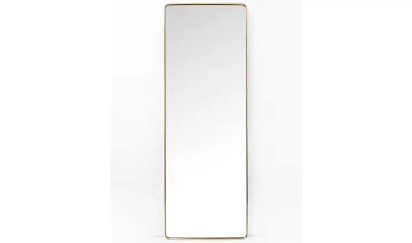 Espejo Curve Rectangular Brass