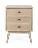 Mesa de noche nórdica 3 cajones Alannis Mesa de noche nórdica 3 cajones Alannis