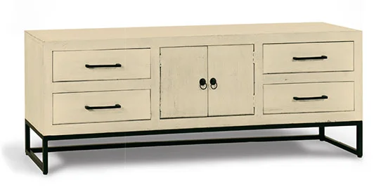Mesa de televisión 4 cajones crema Madras