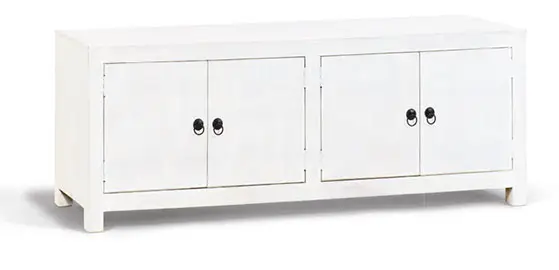 Mesa de televisión 4 puertas blanco Agra