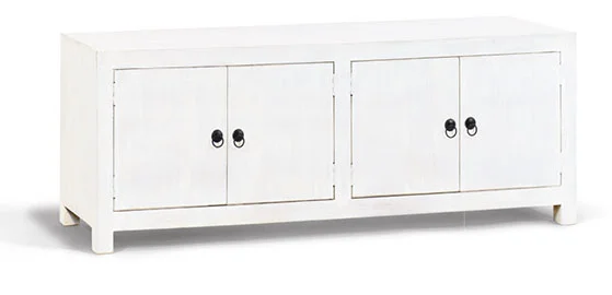 Mesa de televisión 4 puertas blanco Agra Mesa de televisión 4 puertas blanco Agra