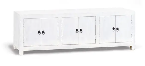 Mesa de television 6 puertas blanco Agra