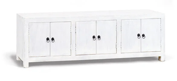 Mesa de television 6 puertas blanco Agra Mesa de television 6 puertas blanco Agra