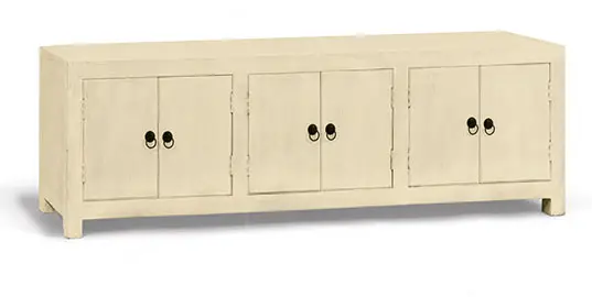 Mesa de televisión 6 puertas crema Agra