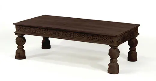 Mesa  de centro rectangular marron Cachemira