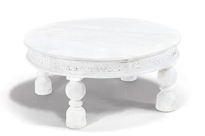 Mesa de centro rectangular blanco Cachemira Mesa de centro rectangular blanco Cachemira