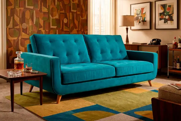 Sofá Sterling Cooper Retro Turquesa