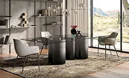 Mesa de comedor cristal Papel by Cattelan Italia