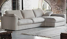 Sofá con chaise longue tapizado Monviso Sofá con chaise longue tapizado Monviso