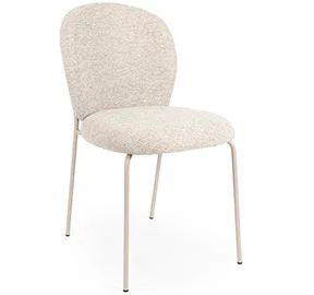 Silla tapizada beige metal beige Nario Silla tapizada beige metal beige Nario