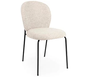 Silla tapizada beige metal negro Nario Silla tapizada beige metal negro Nario