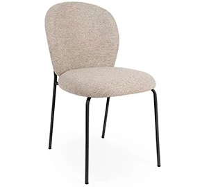 Silla tapizada taupe metal negro Nario Silla tapizada taupe metal negro Nario