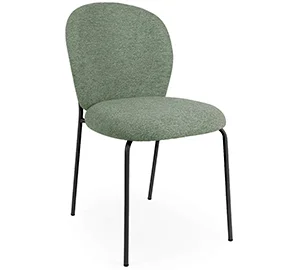 Silla tapizada verde metal negro Nario Silla tapizada verde metal negro Nario