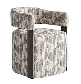 Silla tapizada Najac en madera de fresno