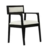Silla de roble maciza tapizada Ivy