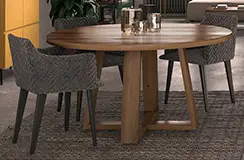 Mesa de comedor redonda industrial Lorien