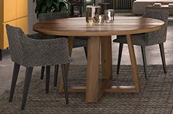 Mesa de comedor redonda industrial Lorien