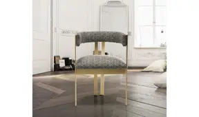 Silla respaldo curvo latón Gatsby