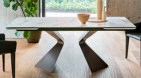 Mesa de comedor extensible cerámica Prora Bonaldo Mesa de comedor extensible cerámica Prora Bonaldo