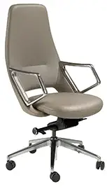 Silla de oficina giratoria polipiel gris