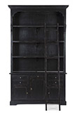 Librería vintage 2 cajones 3 puertas Jefferson negra