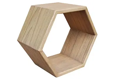 Estante exagonal natural Scandi