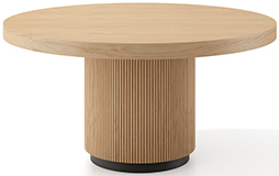 Mesa de comedor roble redonda extensible March