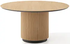 Mesa de comedor roble redonda fija Pombo