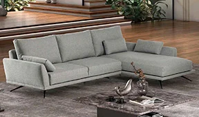 Sofá con chaise longue retro Justine Sofá con chaise longue retro Justine