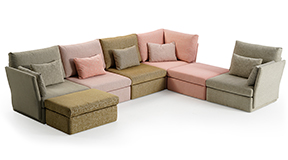 Sof rinconero con pouf modular You and Me