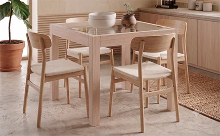 Mesa de cocina extensible nórdica Aomori