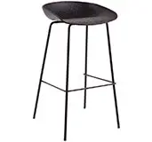 Taburete barra de bar negro Alene