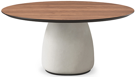 Mesa de comedor redonda madera Botero Cattelan