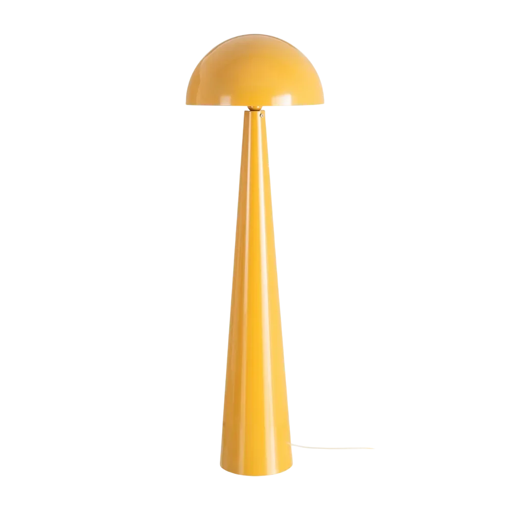 Lámpara de pie de metal mostaza Mushroom Lámpara de pie de metal mostaza Mushroom