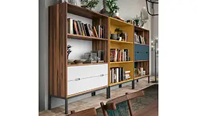 Librería 2 cajones industrial Loft