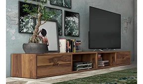 Mesa de televisión bajo industrial Loft Mesa de televisión bajo industrial Loft