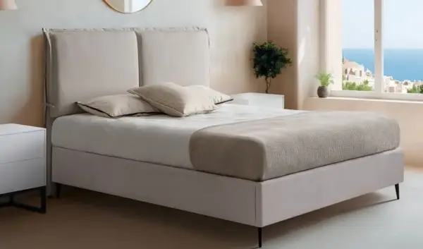 Cama con canapé tapizada Aquiles