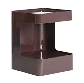 Mesa de noche marsala metal Umoa Mesa de noche marsala metal Umoa