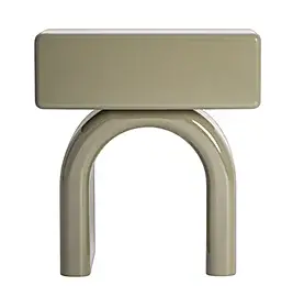 Mesa de noche verde brillo Stage