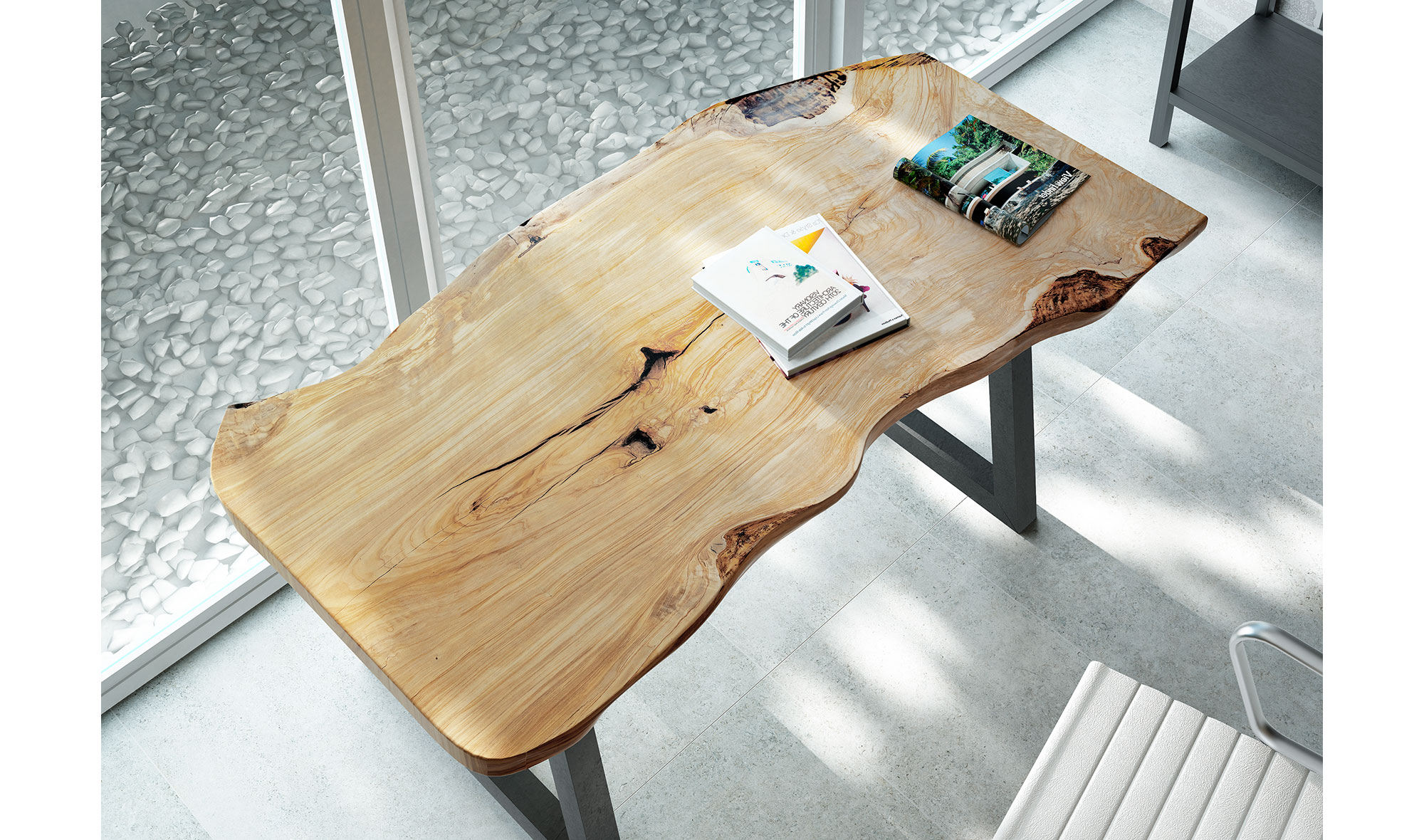 técnico Paseo desbloquear Mesa de escritorio madera maciza olivo Sibiu de lujo en  Portobellodeluxe.com. Tu tienda de muebles de lujo