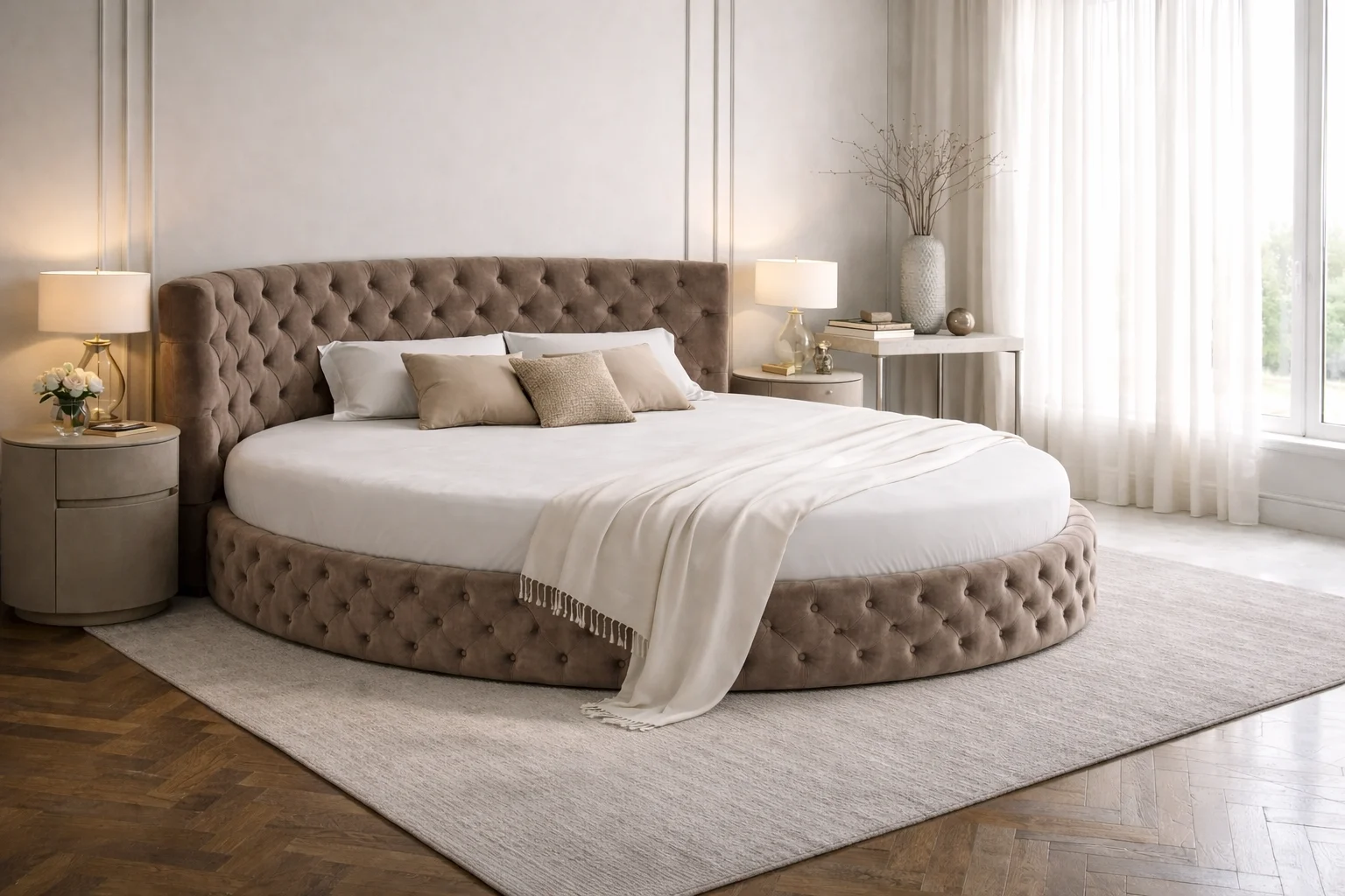 Cama Piel Adventure Redonda