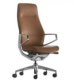 Sillón despacho giratorio camel piel sintética