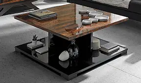 Mesa de centro cuadrada vintage Vulcano