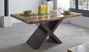 Mesa de comedor tronco nogal